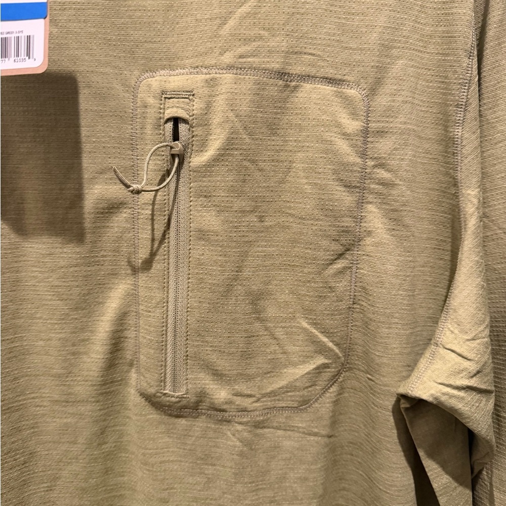 Patagonia Olive Green Long Sleeve Cool Sun Hoodie with Zip Chest Pocket - Picture 3 of 12